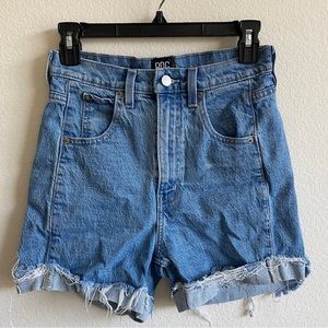 BDG High Waisted Blue Jean Distressed Shorts